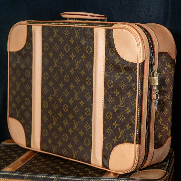 Louis Vuitton Handbags - LOUIS VUITTON Monogram Canvas Suitcase - NEW LEATHER - VINTAGE TREASURE